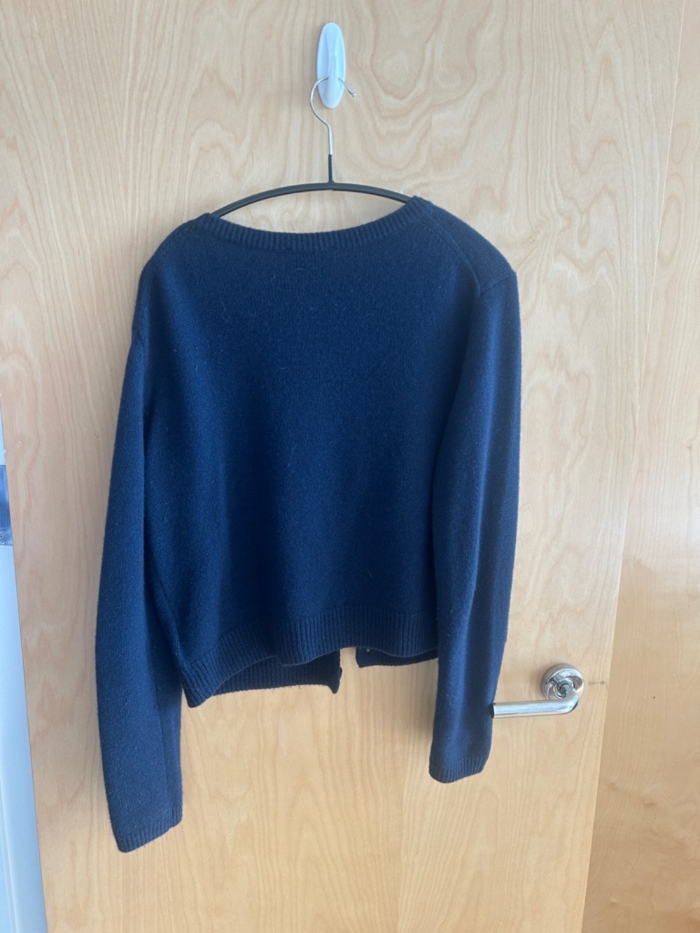 Reformation Navy Blue Button-Up Cashmere Blend Cardigan - Picture 5 of 5